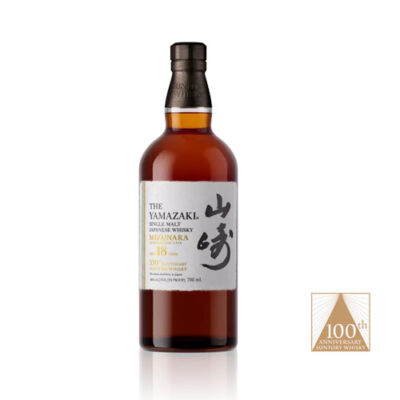 The Yamazaki 100th Anniversary 18 Years Japanese Single Malt Mizunara Oak Cask Whisky 750mL